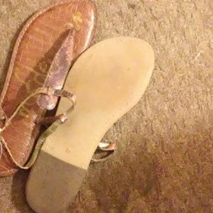 Sam Edelman Pink & Purple Snakeskin Sandals